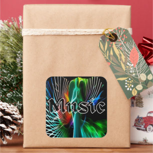 Pegatina Cuadrada Sonido de música rusa