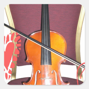 Pegatina Cuadrada Sonido v love hakuna matata valentine