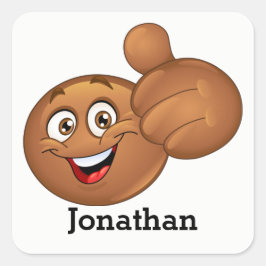 Pegatina Cuadrada Sonreir los números arriba