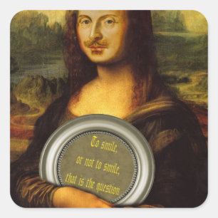 Pegatina Cuadrada Sonreír O No Sonreír