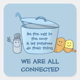 Pegatina Cuadrada Sopa de papa salada