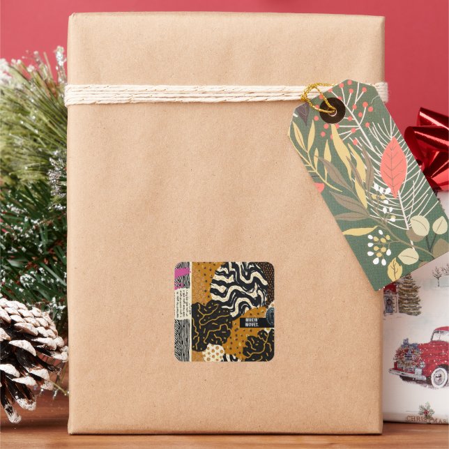 Pegatina Cuadrada Sophisticated Luxury African Asian Caribbean (Vacaciones)