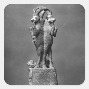 Pegatina Cuadrada Soporte de la taza compuesto de tres cabras