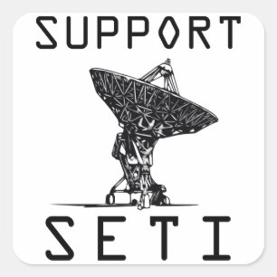 Pegatina Cuadrada Soporte SETI