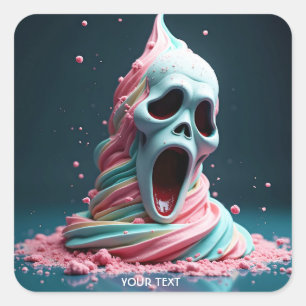 Pegatina Cuadrada Sorpresa de hielo con crema suave