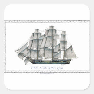 Pegatina Cuadrada Sorpresa HMS 1796