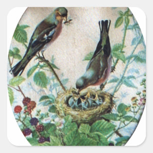 Pegatina Cuadrada Sosteniendo la bandada: capturando la crianza de l