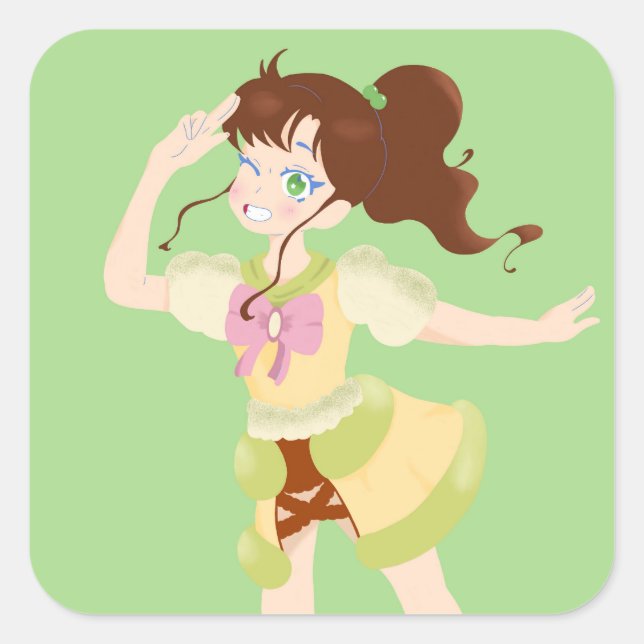 Pegatina Cuadrada Soufflé Jupiter (Anverso)