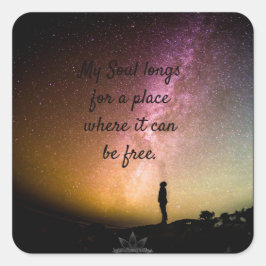 Pegatina cuadrada Soul Free