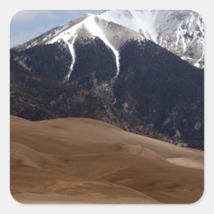 Pegatina Cuadrada Souvenir del Parque Nacional de las Grandes Dunas