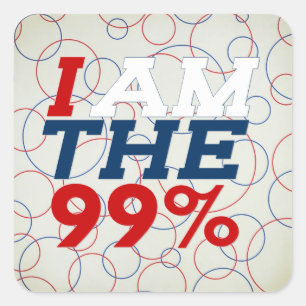PEGATINA CUADRADA SOY EL 99%