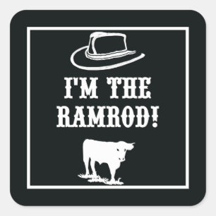 Pegatina Cuadrada ¡Soy el RAMROD!