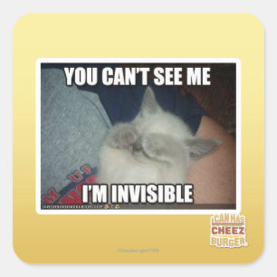 Pegatina Cuadrada Soy invisible