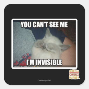 Pegatina Cuadrada Soy invisible