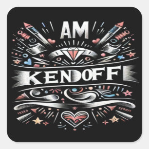 Pegatina Cuadrada Soy Kenoff,