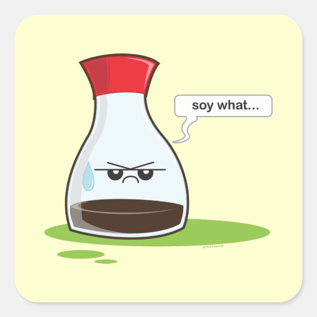 Pegatina Cuadrada Soy lo (Anverso)