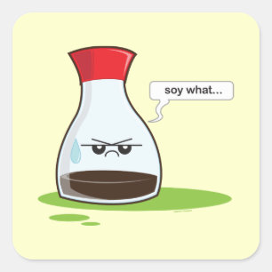 Pegatina Cuadrada Soy lo