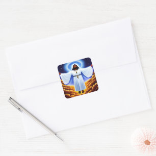 Pegatina Cuadrada Soy Los Pegatinas Cristianos Ligeros