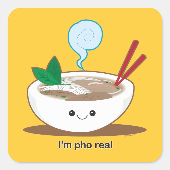 Pegatina Cuadrada Soy Pho Real (Anverso)