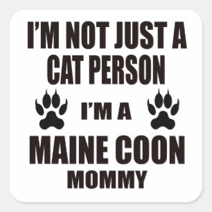 Pegatina Cuadrada Soy una mamá del Coon de Maine