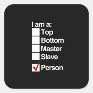 Pegatina Cuadrada Soy una persona (dominancia)