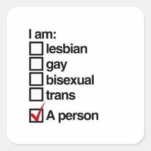 Pegatina Cuadrada Soy una persona LGBT