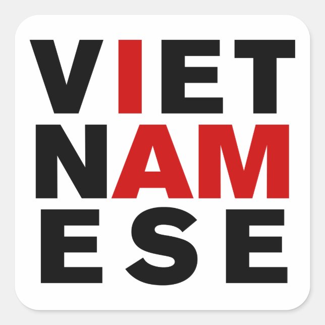 PEGATINA CUADRADA SOY VIETNAMITA (Anverso)