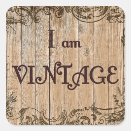 Pegatina Cuadrada Soy Vintage