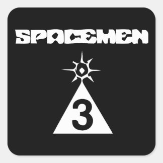 Pegatina Cuadrada Spaceman 3