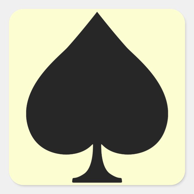 Pegatina Cuadrada Spade (Anverso)