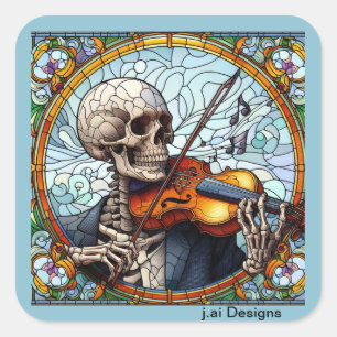 Pegatina Cuadrada Spectral Fiddler