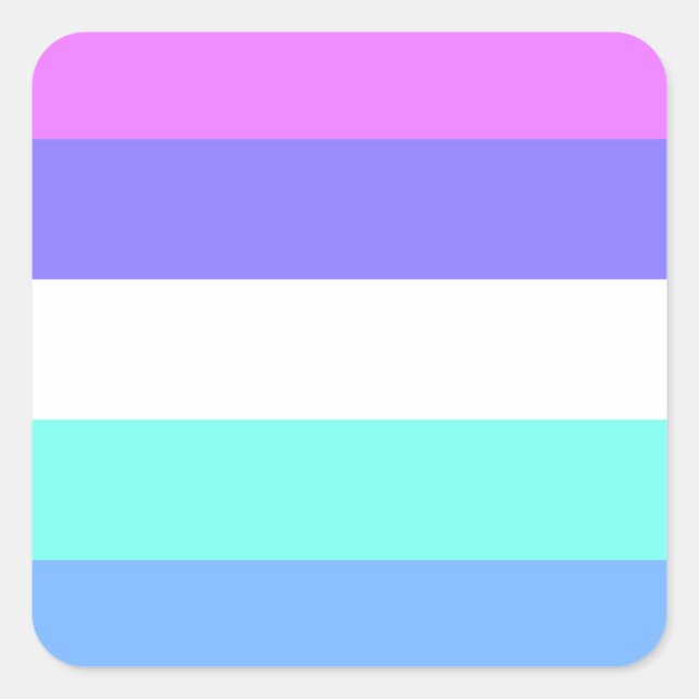 Pegatina Cuadrada Spectrasexual Pride Flag  (Anverso)