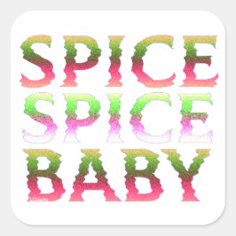 Pegatina Cuadrada SPICE SPICE BABY regalo de agradecimiento divertid