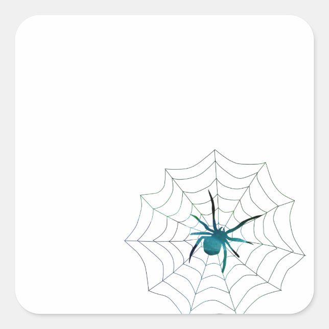 Pegatina Cuadrada Spider (Anverso)