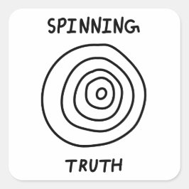 Pegatina Cuadrada Spinning Truth