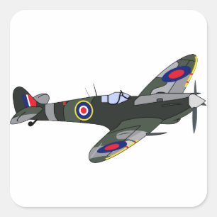 Pegatina Cuadrada Spitfire