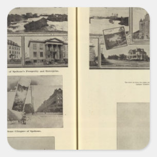 Pegatina Cuadrada Spokane