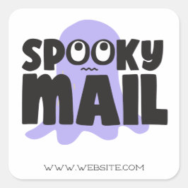 Pegatina Cuadrada Spooky Mail Halloween