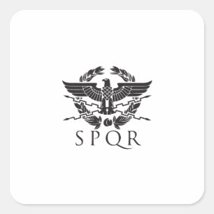 Pegatina Cuadrada spqr hemblem.ai
