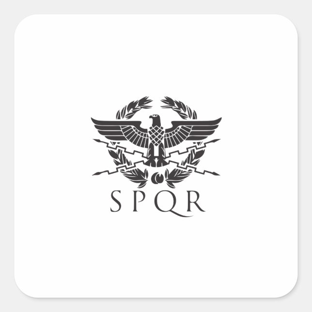 Pegatina Cuadrada spqr hemblem.ai (Anverso)