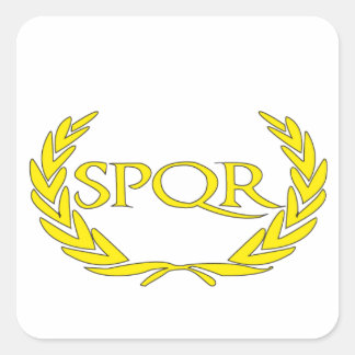 Pegatina Cuadrada SPQR Roma