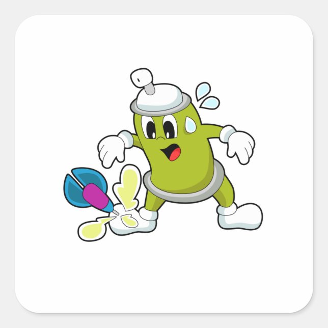 Pegatina Cuadrada spray de hielo Darts Dart (Anverso)