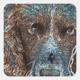 Pegatina Cuadrada Springer inglesa