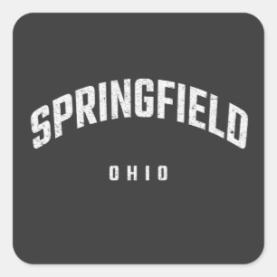 Pegatina Cuadrada Springfield Ohio OH