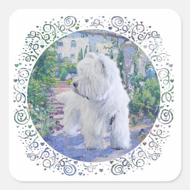 Pegatina Cuadrada Springtime Bower (Anverso)