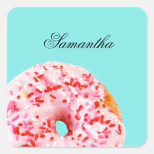 Pegatina Cuadrada Sprinkle Donut