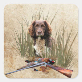 Pegatina Cuadrada Sprocker Spaniel Teapot Gift Box Cerámica Tile Gla