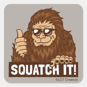 Pegatina Cuadrada Squatch