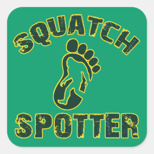 Pegatina Cuadrada Squatch Spotter