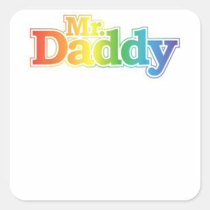 Pegatina Cuadrada Sr. Daddy Gay Pride